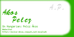 akos pelcz business card